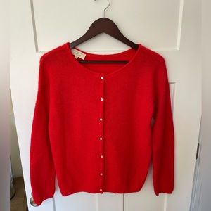 Sezane Gaspard Cardigan Red Knit NWOT
